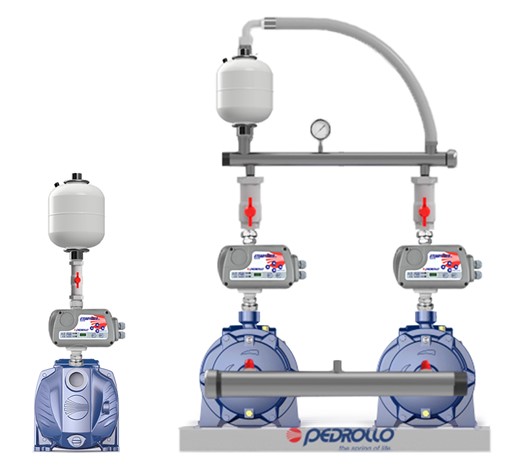 PMD UP 2/2 MT PUMPS Sistema Duplex de Presion Constante Sumergible 1 hp 220v 1f Caudal Maximo 200 lpm